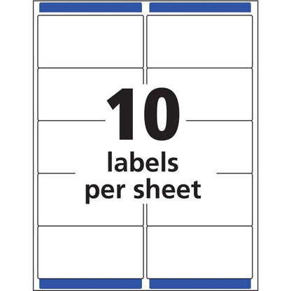 Label, Ezpeel, Laser, 2X4, Clr 500PK