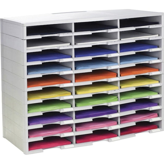 Literature Sorter, 30 Comp, 14-1/10"Wx31-2/5"Lx25-1/2"H, GY