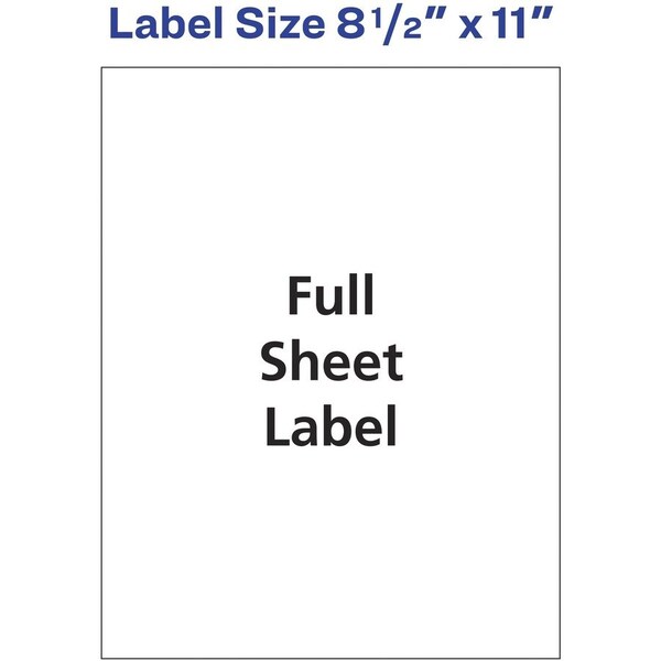 Label, Lsr, Sheet, 8.5X11,100PK