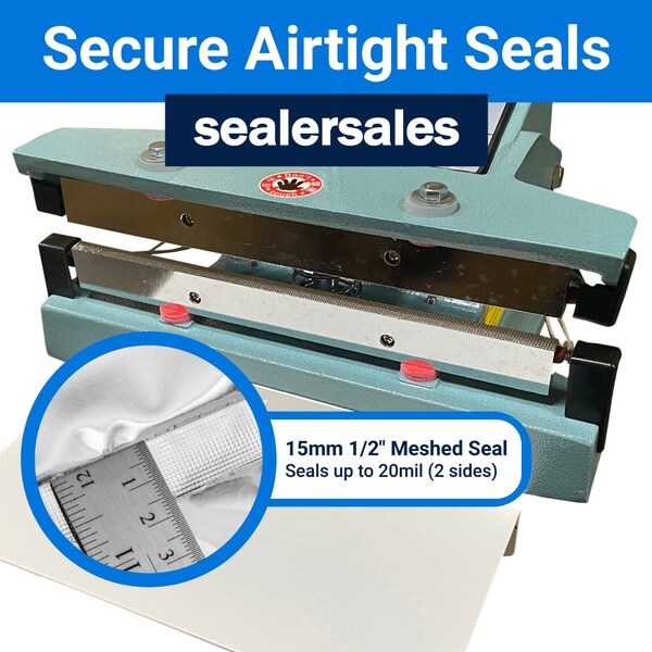 KF Series 16in Direct Heat Foot Sealer with 15mm Wide Seal, Meshed, Standing Operation