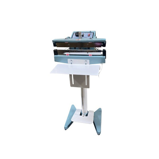 KF Series 8in Direct Heat Foot Sealer with 10mm Wide Seal, Meshed, Standing Operation