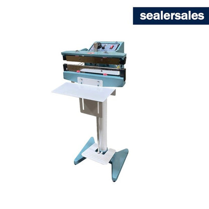 KF Series 8in Direct Heat Foot Sealer with 10mm Wide Seal, Meshed, Standing Operation