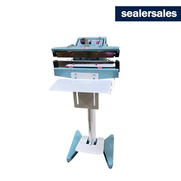 KF Series 8in Direct Heat Foot Sealer with 10mm Wide Seal, Meshed, Standing Operation