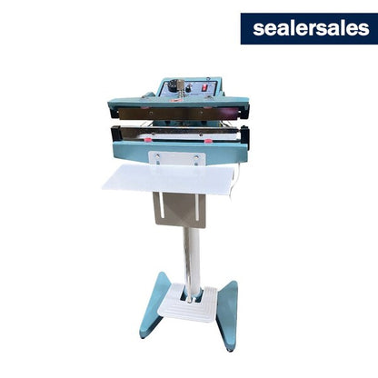 KF Series 8in Direct Heat Foot Sealer with 10mm Wide Seal, Meshed, Standing Operation
