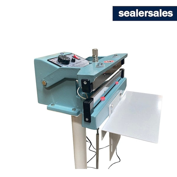 KF Series 8in Direct Heat Foot Sealer with 10mm Wide Seal, Meshed, Standing Operation
