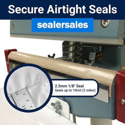 12in KF-Series Foot Sealer w/ 2.5mm Seal Width, Standing Operation