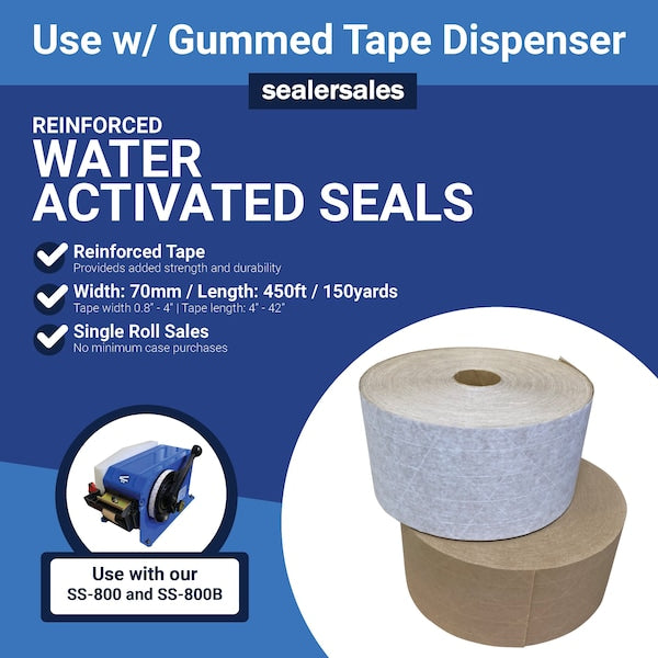 Reinforced Water Activated Kraft Tape 70mm x 450ft