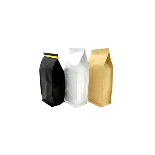 Square Bottom Bags - No Zipper, 3 1/2" (W) x 9 3/8" (H) + 2 3/4" (G), Matte Black, 1000 PK