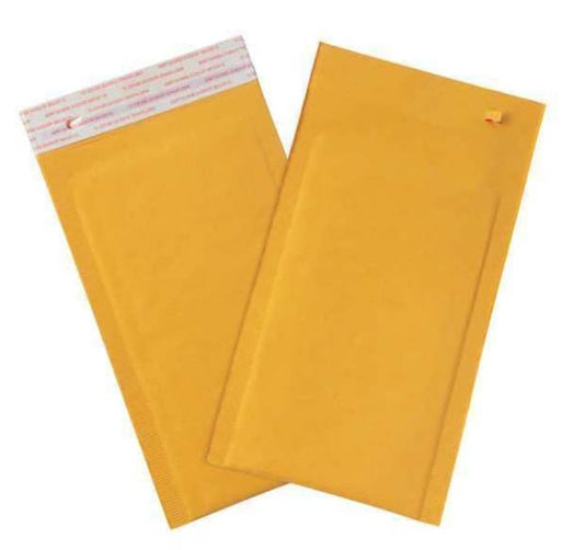 Self-Seal Bubble Mailers w/Tear Strip, #000, 4" x 8", Kraft, 25/Case