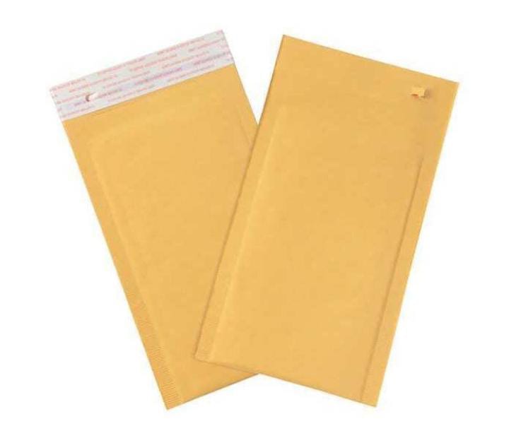 Self-Seal Bubble Mailers w/Tear Strip, #0, 6" x 10", Kraft, 25/Case