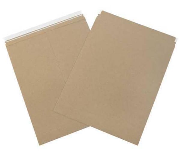 Self-Seal Flat Mailers, 17" x 21", Kraft, 100/Case