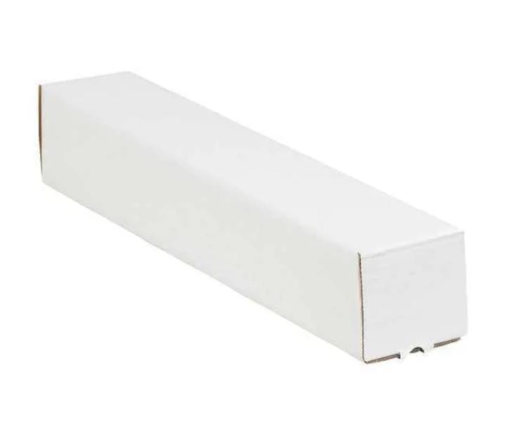 Square Mailing Tubes, 3" x 3" x 18", White, 25/Bundle