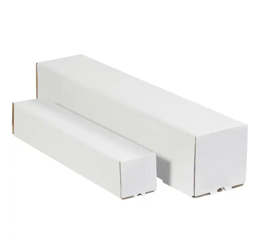 Square Mailing Tubes, 3" x 3"x 43", White, 25/Bundle