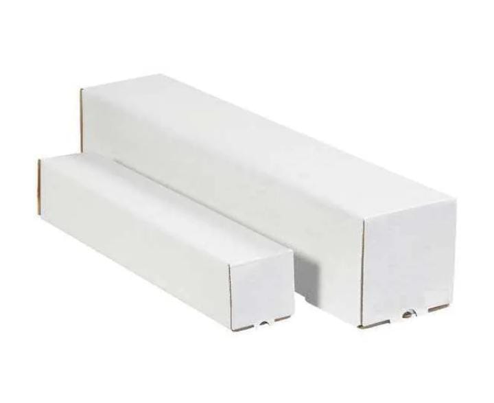 Square Mailing Tubes, 3" x 3" x 48", White, 25/Bundle