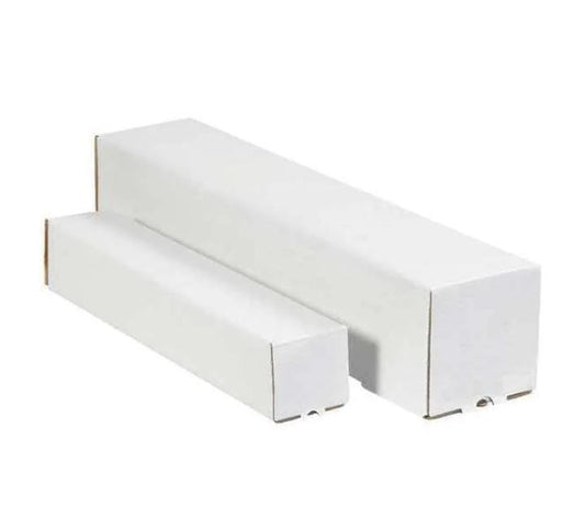 Square Mailing Tubes, 5" x 5" x 37", White, 25/Bundle