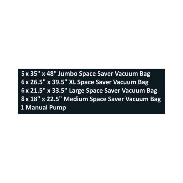 Hastings Home 25 Vacuum Storage Bags, Variety Set