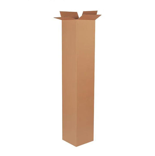 Tall Corrugated Boxes, 12" x 12" x 72", Kraft