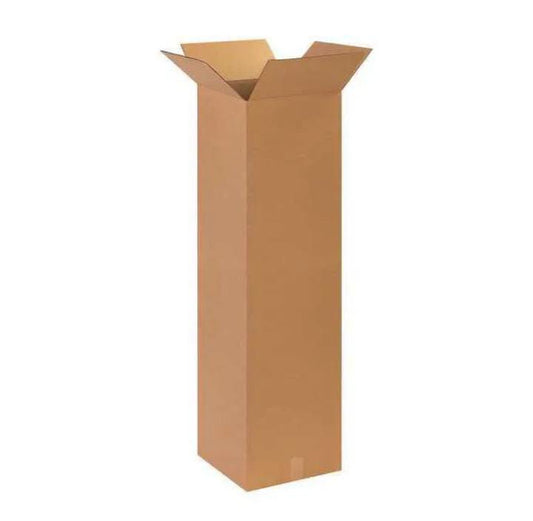 Tall Corrugated Boxes, 14" x 14" x 48", Kraft