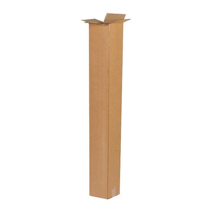 Tall Corrugated Boxes, 4" x 4" x 30", Kraft