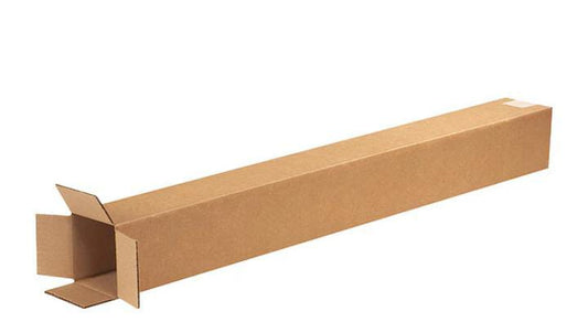 Tall Corrugated Boxes, 4" x 4" x 36", Kraft