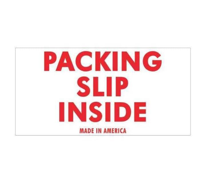 Tape Logic® Labels, "Packing Slip Inside", 2" x 4", Red/White, 500/Roll