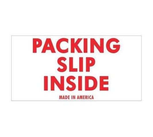 Tape Logic® Labels, "Packing Slip Inside", 2" x 4", Red/White, 500/Roll