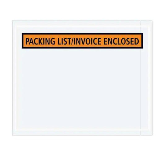 Tape Logic® "Packing List/Invoice Enclosed" Envelopes, 4 1/2" x 5 1/2", Orange, 1000/Case