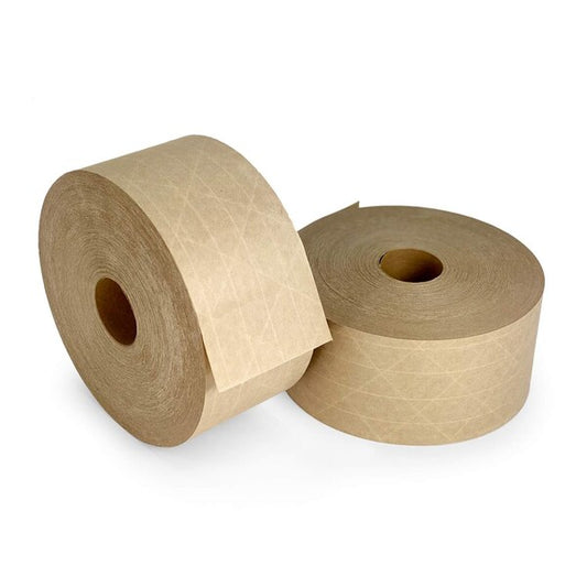 Gummed Kraft Sealing Tape, 3" Core, 2.75" x 450 Ft., Kraft, Pack of 2 Rolls