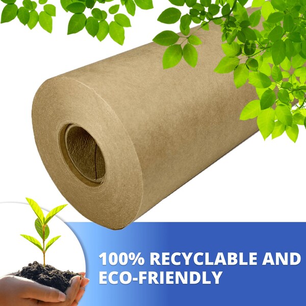 12 x 60 yd General Purpose Masking Paper, Kraft, for Covering and Protecting Walls, Floor, Windows