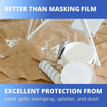 12 x 60 yd General Purpose Masking Paper, Kraft, for Covering and Protecting Walls, Floor, Windows