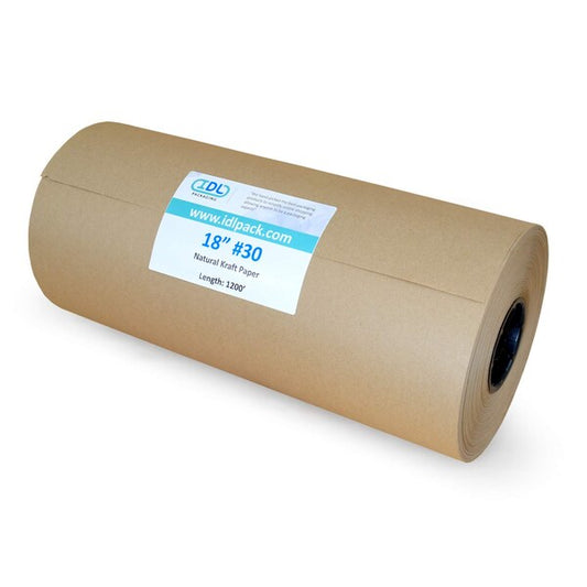 Recycled Kraft Paper, 18"x1200 Ft., 30 lb. Basis Weight