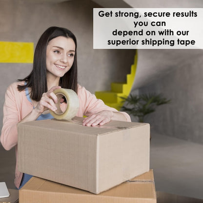 2in x 110 yd Sealing Tape 3.1 mil, Clear Packing Tape for Carton Sealing, Moving, Packing, 3PK
