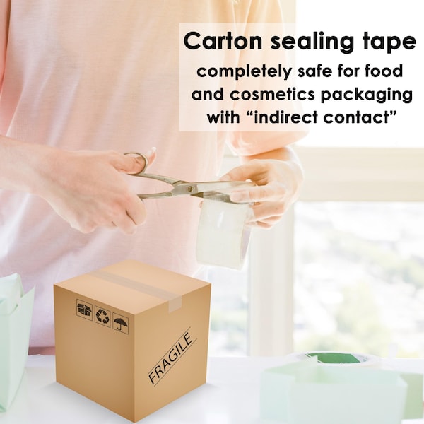 2in x 110 yd Sealing Tape 3.1 mil, Clear Packing Tape for Carton Sealing, Moving, Packing, 3PK
