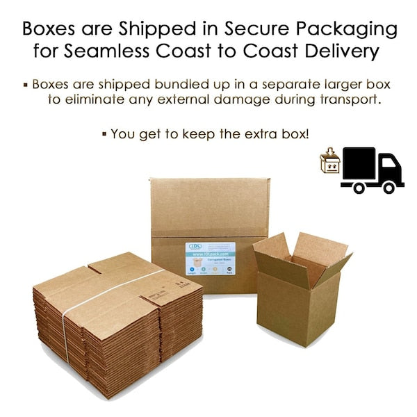 16L x 8W x 8H Corrugated Boxes for Shipping or Moving, Heavy Duty, 5PK