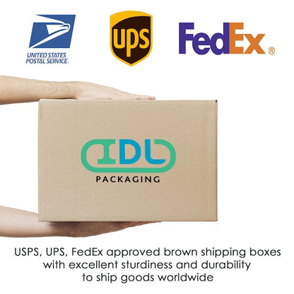 16L x 8W x 8H Corrugated Boxes for Shipping or Moving, Heavy Duty, 5PK
