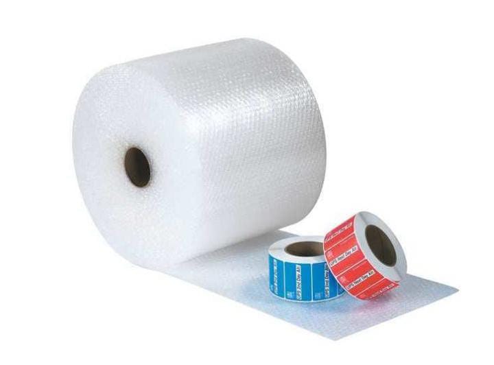 UPSable Air Bubble Rolls, 3/16" x 12" x 300', Clear, 4/Each