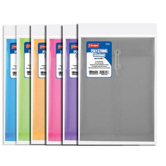 Bazic Top / Side Loading Letter Size String Envelope, 48PK