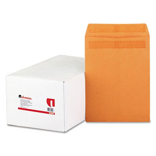 Universal Self-Stick File-Style Envelope Contemporary 12 x 9 Brown, 250PK