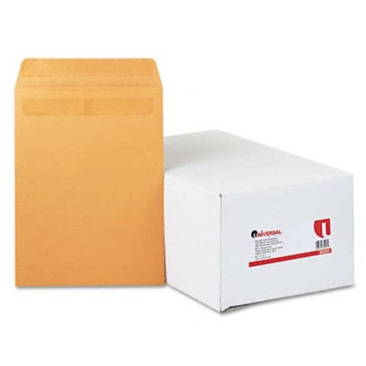 Universal Self-Stick File-Style Envelope Contemporary 12 1/2 x 9 1/2 Brown, 250PK