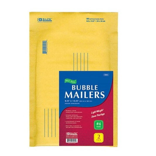 Bazic 9.5-inch X 13.5-inch #4 Self-Seal Bubble Mailers, 48PK