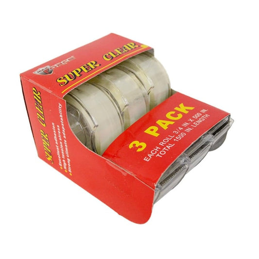 0.75 x 500 in. Max Force Tape; Clear - Case of 24