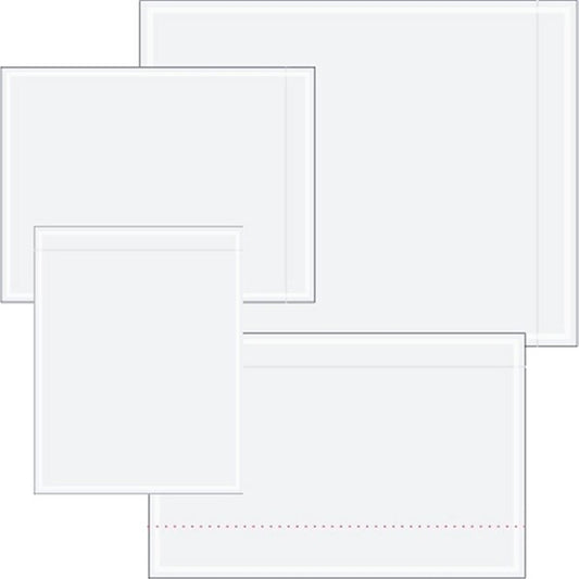 10.75 x 6.75 in. 2 Mil Poly Clear Face Document Envelopes
