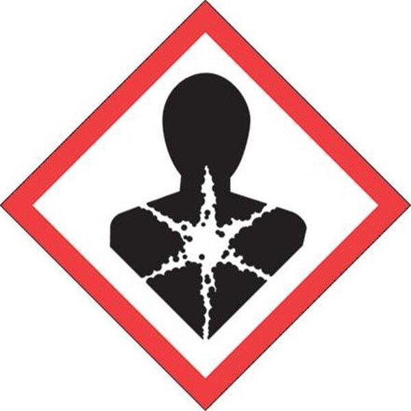 Tape Logic DL4139 1 x 1 in. Pictogram - Health Hazard Labels; Black; Red & White - Roll of 500