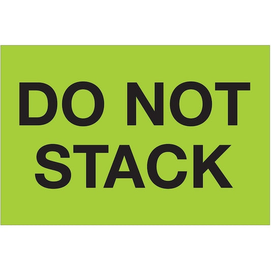 2 x 3 in. Do Not Stack LabelsFluorescent Green