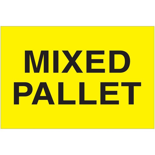 2 x 3 in. Mixed Pallet LabelsFluorescent Yellow
