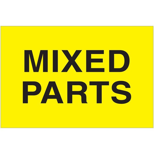 2 x 3 in. Mixed Parts LabelsFluorescent Yellow