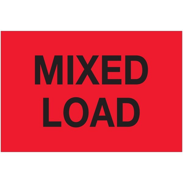 2 x 3 in. Mixed Load LabelsFluorescent Red