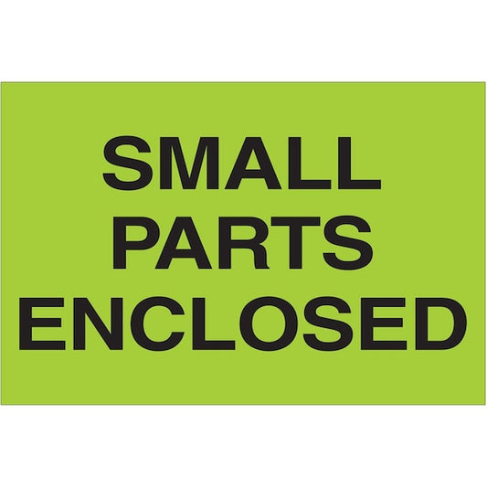 2 x 3 in. Small Parts Enclosed LabelsFluorescent Green