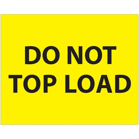 8 x 10 in. Do Not Top Load LabelsFluorescent Yellow
