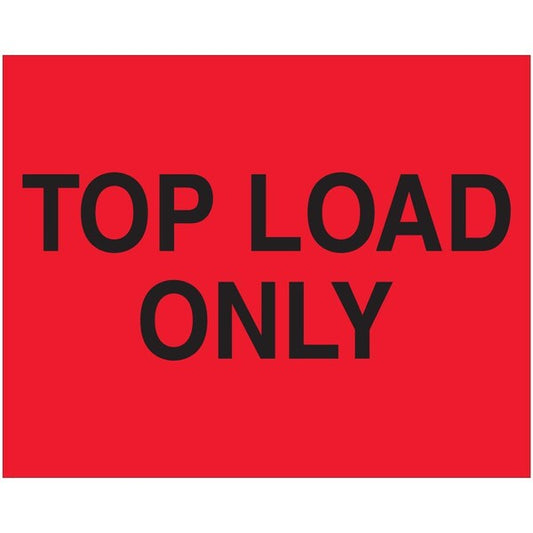 8 x 10 in. Top Load Only LabelsFluorescent Red
